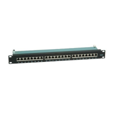 VALUE 19" Patch panel 24port cat.6, tienený s uzemnením, celokovový, 1U, čierny VALUE 19" Patch panel 24port cat.6, tienený s uzemnením, celokovový, 1U, čierny