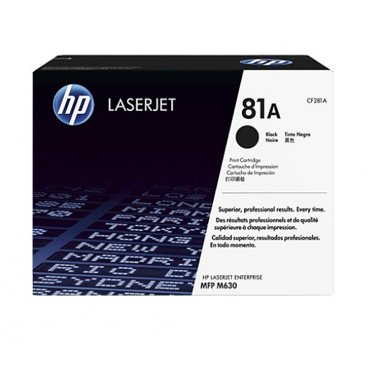 Čierna originálna tonerová kazeta HP 81A LaserJet