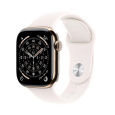 Apple Watch Series 11 GPS + Cellular 42mm Gold Titanium Case with Light Blush Sport Band - S/M