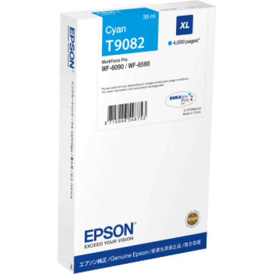 Epson atrament WF-6xxx series cyan XL - 39ml