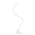 Solight LED stmievateľná stolná lampička s klipom biela, 300lm, nastaviteľná teplota svetla, USB