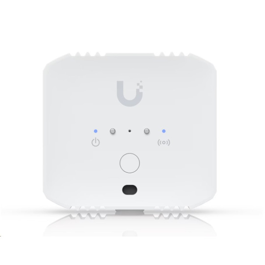 Ubiquiti Battery-powered SuperLink sensor that detects water leaks, temperature, humidity, and ambient light.