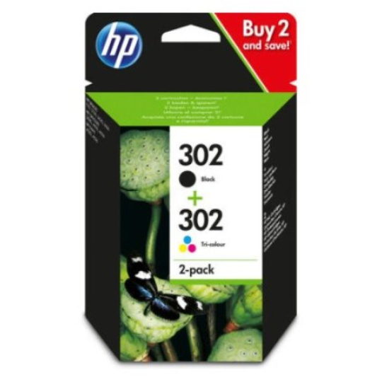 HP 302 Ink Cartridge Combo 2-Pack (X4D37AE)