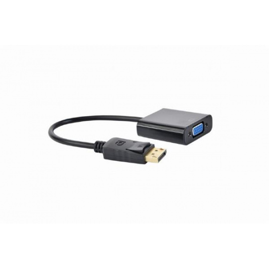 Gembird adaptér DisplayPort (M) na VGA (F), 0.15 m kábel, čierny