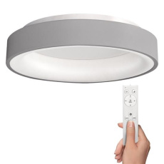 Solight LED stropné svetlo okrúhle Treviso, 48W, 2880lm, stmievateľné, diaľkové ovládanie, sivá