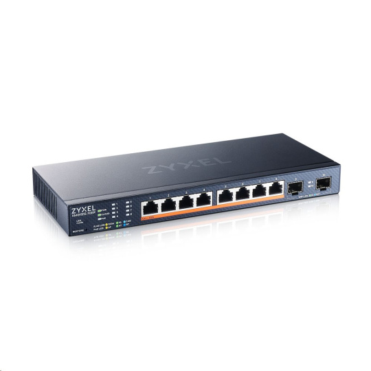 Zyxel XMG1915-10EP, 8-port 2.5GbE, 2 SFP+, 8 x PoE++ 130W Smart Switch, hybird mode, standalone or NebulaFlex Cloud