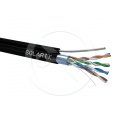 SOLARIX kabel FTP, Cat5E, drôt, PVC, Eca, box 305m - šedá