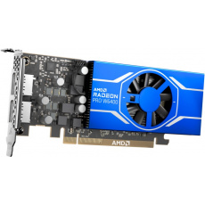 AMD GPU Radeon PRO W6400 4GB GDDR6 64bit, 7.07TFLOPS FP16, 128 GBps, PCI-E 4.0 x 4, 2x DP, Active cooling, half height, LP bracket