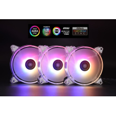 1stCOOL KIT AURA EVO CRYSTAL ARGB 3x CRYSTAL White fan + ARGB Nano controler