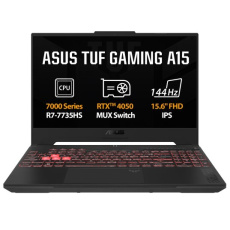 ASUS TUF Gaming A15 FA507NU-LP054, Ryzen 7 7735HS, 15.6˝ 1920x1080 FHD, RTX 4050/6GB, 16GB, SSD 1TB, FDOS ASUS TUF Gaming A15 FA507NU-LP054, Ryzen 7 7735HS, 15.6˝ 1920x1080 FHD, RTX 4050/6GB, 16GB, SSD 1TB, FDOS