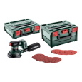 Metabo Set SXA 18 LTX 125 BL AKUMULÁTOROVÁ EXCENTRICKÁ BRÚSKA18V; METABOX 215; SO 100 BRÚSNYMI KOTÚČMI SO SUCHÝM ZIPSO