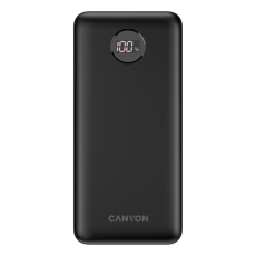 Canyon PB-2002, Powerbank, Li-Pol, 20.000 mAh, Digitálny displej, Vstup: 1x USB-C, Výstup: 1x USB-C a 2x USB-A, čierna