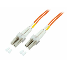 Optický  duplex kabel MM 50/125, LC/LC, LSOH, (OM2), 3m, oranžový