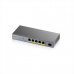 Zyxel GS1350-6HP, 6 Port managed CCTV PoE switch, long range, 60W, 802.3BT