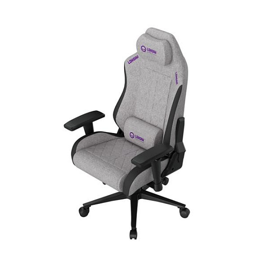 LORGAR PRO CHA41 herná stolička, látková, plne kovový rám, pamäťová pena, 3D opierky rúk, nosnosť 150 kg, sivo fialová