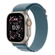Apple Watch Ultra 3 GPS + Cellular 49mm Natural Titanium Case with Light Blue Alpine Loop - Medium