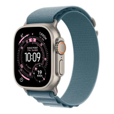 Apple Watch Ultra 3 GPS + Cellular 49mm Natural Titanium Case with Light Blue Alpine Loop - Medium