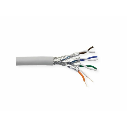 Value S/FTP (PiMF) drôt LSOH 100m cat.8.1, CPR Eca, AWG22, 2000Mhz, 40GBase-T, sivý, meď Value S/FTP (PiMF) drôt LSOH 100m cat.8.1, CPR Eca, AWG22, 2000Mhz, 40GBase-T, sivý, meď
