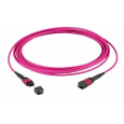 Optický kábel MTP-MTP, 15m Duplex OM4(50/125µm), LSOH, 3mm, Trunk Cable, fialový Typ-B