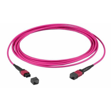 Optický kábel MTP-MTP, 15m Duplex OM4(50/125µm), LSOH, 3mm, Trunk Cable, fialový Typ-B Optický kábel MTP-MTP, 15m Duplex OM4(50/125µm), LSOH, 3mm, Trunk Cable, fialový Typ-B