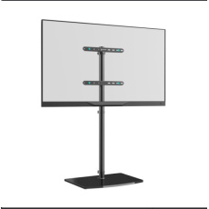 ONKRON Universal Floor TV Stand w/ Glass Base for 30"-60" TVs up to 41 kg, BlackVESA: 100x100 - 400x400