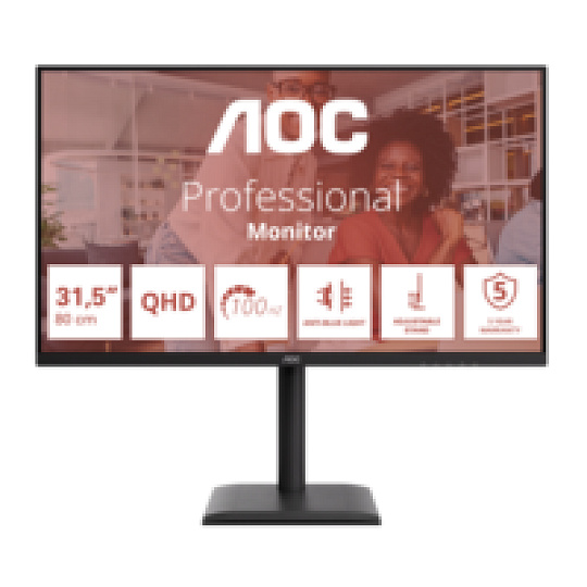 AOC Q32E4U 32"W IPS LED 2560x1440 20 000 000:1 4ms 350cd DP 2xHDMI Pivot repro