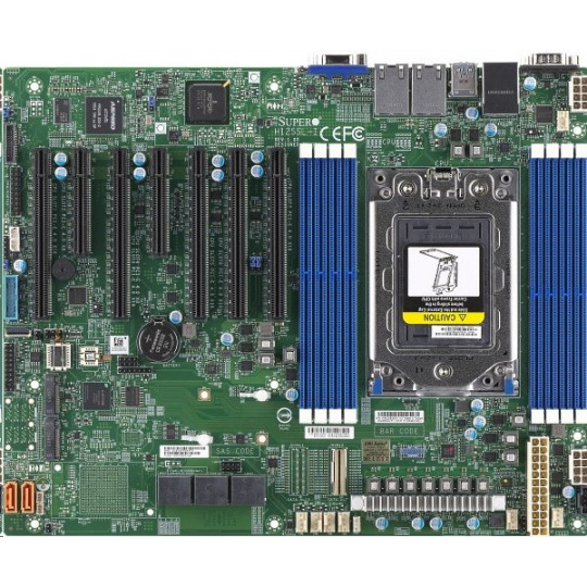 ATX, 8 DIMM slots, 8 SATA3, 2 M.2, 8 SATA3 or 2 NVMe via single SlimSAS x8, 2 Gigabit Ethernet LAN