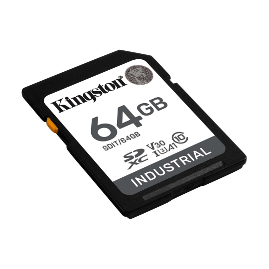 64GB SDXC Industrial -40C to 85C C10 UHS-I U3 V30 A1 pSLC