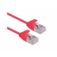 Roline U/FTP patch kábel 0,15m cat6a slim, super flex, červený