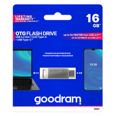 16 GB . DUAL USB 3.2 a USB-C kľúč . ODA3 Silver 16 GB . DUAL USB 3.2 a USB-C kľúč . ODA3 Silver