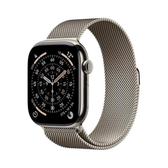 Apple Watch Series 11 GPS + Cellular 42mm Natural Titanium Case with Natural Milanese Loop Apple Watch Series 11 GPS + Cellular 42mm Natural Titanium Case with Natural Milanese Loop
