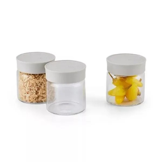 BUYDEEM Sklenená dóza 200ml x3, model CS1001, farba nordická sivá