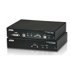 ATEN Predĺženie KVM cez Fibre Optic LC OS2/OM3 do 600m/300m, DVI-D, USB, Audio, RS232