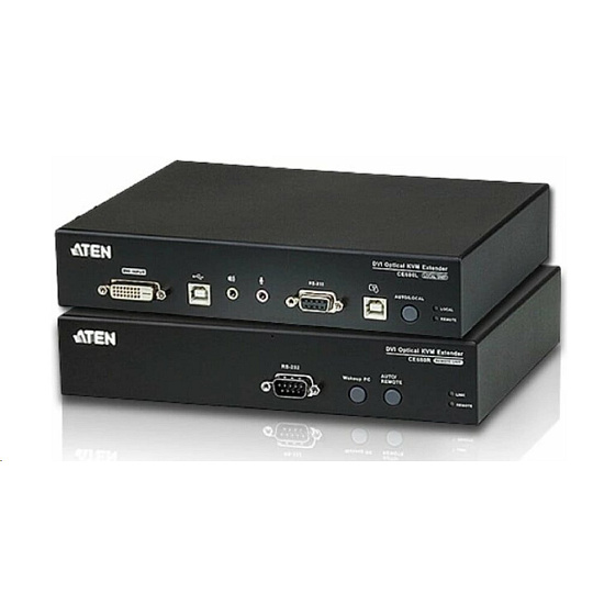 ATEN Predĺženie KVM cez Fibre Optic LC OS2/OM3 do 600m/300m, DVI-D, USB, Audio, RS232