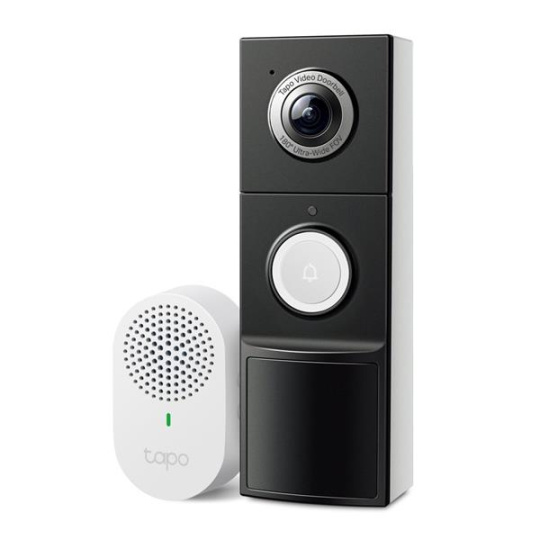 Video Doorbell Mini1 × Tapo D205, Chime NOT includedSPEC: 2K 3MP (2304×1296), 2.4GHz, 5200mAh rechargeable lithium-ion battery