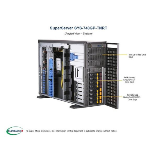 Supermicro Workstation SYS-740GP-TNRT  tower DP  2x 10Gb LAN