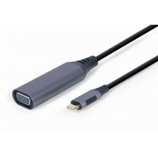 Gembird adaptér USB-C (M)  na VGA (F), 0.15m kábel, šedý