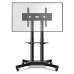 ONKRON Mobile TV Stand Rolling TV Cart w/ 1 Shelf for 32" -  65" up to 50 kg, BlackVESA: 100x100 - 600x400"