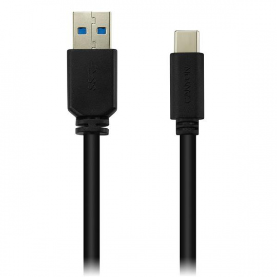 Type C USB 3.0 standard cable, Power & Data output, 5V 3A, OD 4.5mm, PVC Jacket, 1m, black