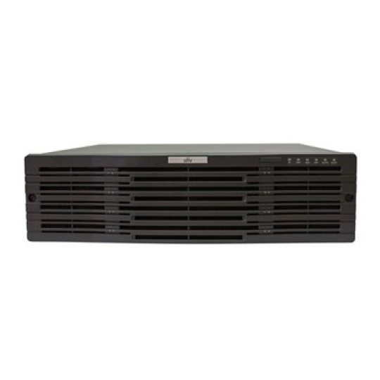 UNIVIEW NVR, 128 kanálů, H.265, 16x Hot-Swap HDD, RAID 0,1,5,6,10,JBOD, vstup 12 Mpix (max 384 Mbps), prohlížeč 12 Mpix