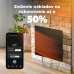 AENO Premium Eco Smart Quadro Wall Heater, 500W, 50x50 cm., Tempered glass, Infrared+convection heating type, LED display , Black