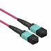 Optický kábel MPO-MPO, 10m Duplex OM4(50/125µm), LSOH, 4.5mm, Trunk Cable, fialový