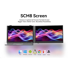 Portable monitor Blackview SCM8 Single Screen 15.3inch 1920x1200 16:9 LCD 60Hz IPS 178 USB-C 3.1x3, sivo čierny Portable monitor Blackview SCM8 Single Screen 15.3inch 1920x1200 16:9 LCD 60Hz IPS 178 USB-C 3.1x3, sivo čierny