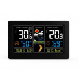 Solight meteostanica, extra veľký farebný LCD, teplota, vlhkosť, tlak, RCC, USb nabíjanie, čierna