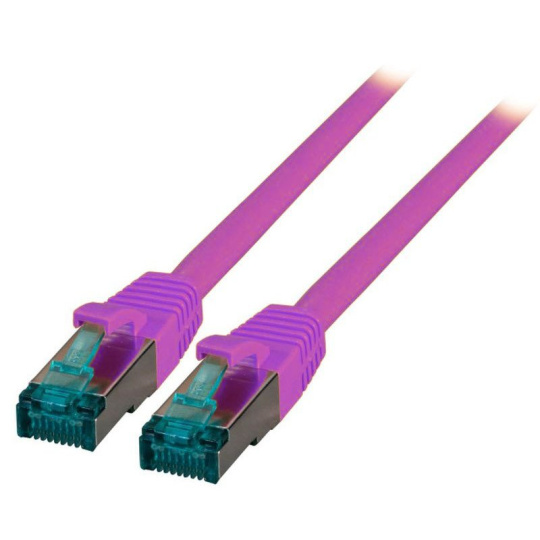 S/FTP (PiMF) Patchkábel LSOH 1.5m cat.6a, fialový, Cu 