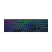 Canyon HKB-W11, 2v1 bezdrôtová klávesnica, vodeodolná, 12 multimed. kláves, RGB podsv, plnoh. veľkosť, štíhla, US, čiern