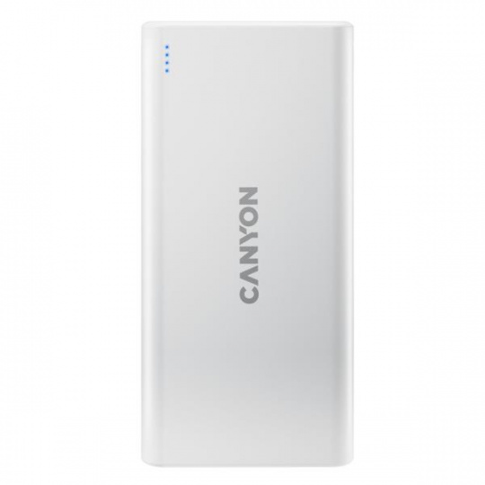 CANYON PB-106 Power bank 10000mAh Li-poly battery, Input 5V/2A, Output 5V/2.1A(Max), USB cable length 0.3m, 140*68*16mm, 0.24Kg, B