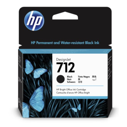 HP 712 80-ml Black Designjet Ink Cartridge