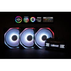1stCOOL KIT AURA EVO 4 ARGB, 3x HEXA2 ventilátor + ARGB radič + diaľkový ovládač 1stCOOL KIT AURA EVO 4 ARGB, 3x HEXA2 ventilátor + ARGB radič + diaľkový ovládač
