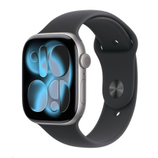 Apple Watch Series 11 GPS 42mm Space Grey Aluminium Case with Black Sport Band - S/M